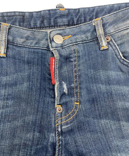 DSQUARED2（ディースクエアード）DSQUARED2 (ディースクエアード) ペイント加工スキニーデニムパンツ インディゴ サイズ:SIZE 40の古着・服飾アイテム