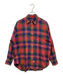 RALPH LAUREN（ラルフローレン）の古着「THE BIG SHIRT」｜レッド×グリーン