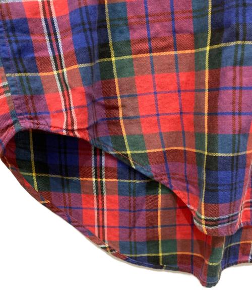 RALPH LAUREN（ラルフローレン）RALPH LAUREN (ラルフローレン) THE BIG SHIRT レッド×グリーン サイズ:8の古着・服飾アイテム