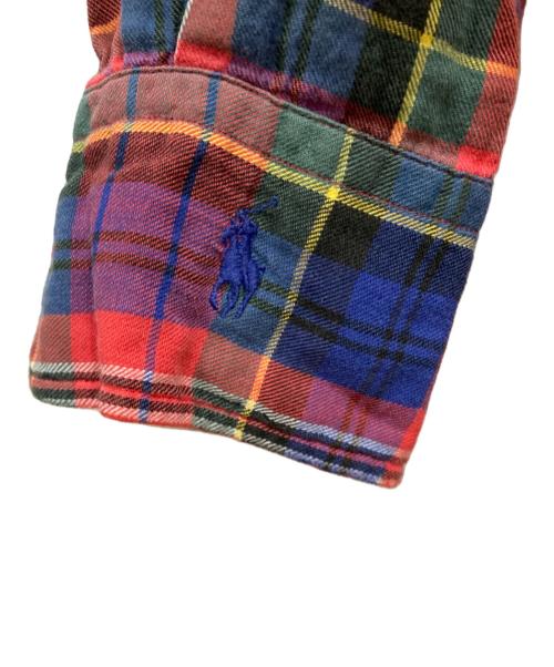 RALPH LAUREN（ラルフローレン）RALPH LAUREN (ラルフローレン) THE BIG SHIRT レッド×グリーン サイズ:8の古着・服飾アイテム