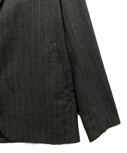 JOURNAL STANDARD relume（ジャーナルスタンダード レリューム）JOURNAL STANDARD relume (ジャーナルスタンダード レリューム) ウォッシャブル バスケット ストライプ ジャケット グレー サイズ:Ⅿの古着・服飾アイテム