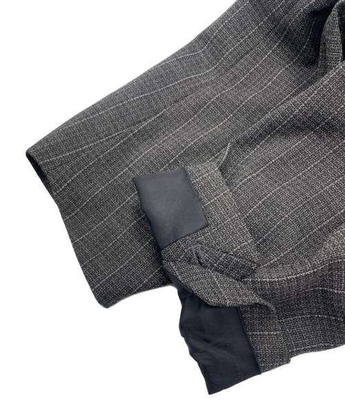 JOURNAL STANDARD relume（ジャーナルスタンダード レリューム）JOURNAL STANDARD relume (ジャーナルスタンダード レリューム) ウォッシャブル バスケット ストライプ ジャケット グレー サイズ:Ⅿの古着・服飾アイテム