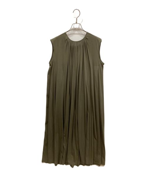 ENSALON（エンサロン）ENSALON (エンサロン) RUTILE / ジャージーワンピース カーキ サイズ:SIZE Mの古着・服飾アイテム