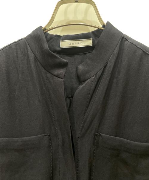BEIGE（ベイジ）BEIGE (ベイジ) 【洗える】BERNARD / リネンノースリーブオールインワン ネイビー サイズ:Ⅿの古着・服飾アイテム