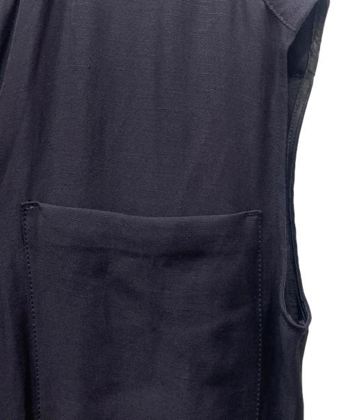 BEIGE（ベイジ）BEIGE (ベイジ) 【洗える】BERNARD / リネンノースリーブオールインワン ネイビー サイズ:Ⅿの古着・服飾アイテム