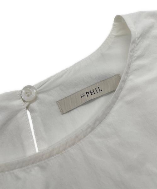 LE PHIL（ル フィル）LE PHIL (ル フィル) ギャザータイプライターブラウス ホワイト サイズ:freeの古着・服飾アイテム
