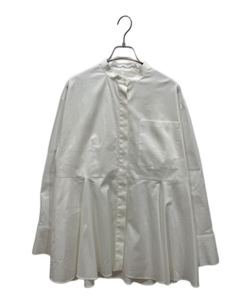 LE PHIL（ル フィル）LE PHIL (ル フィル) バンドカラーフレアシャツ ホワイト サイズ:freeの古着・服飾アイテム