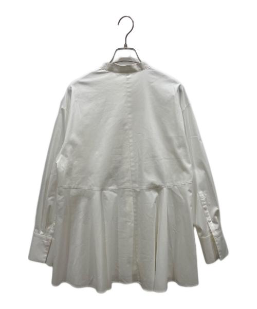LE PHIL（ル フィル）LE PHIL (ル フィル) バンドカラーフレアシャツ ホワイト サイズ:freeの古着・服飾アイテム