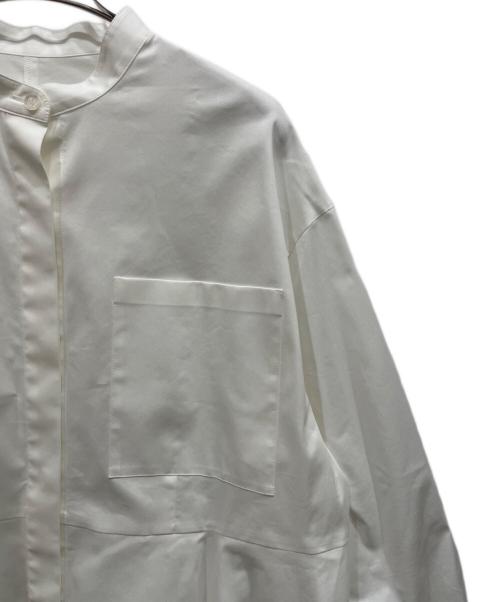 LE PHIL（ル フィル）LE PHIL (ル フィル) バンドカラーフレアシャツ ホワイト サイズ:freeの古着・服飾アイテム