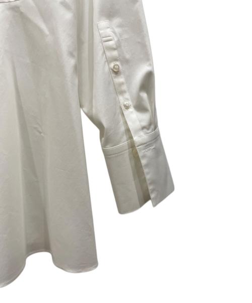 LE PHIL（ル フィル）LE PHIL (ル フィル) バンドカラーフレアシャツ ホワイト サイズ:freeの古着・服飾アイテム