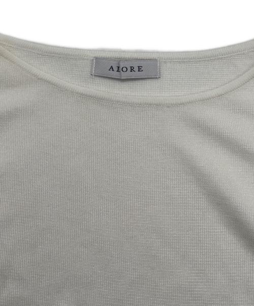 ADORE（アドーア）ADORE (アドーア) スクエアデザインワイドニット ホワイト サイズ:Ⅿの古着・服飾アイテム