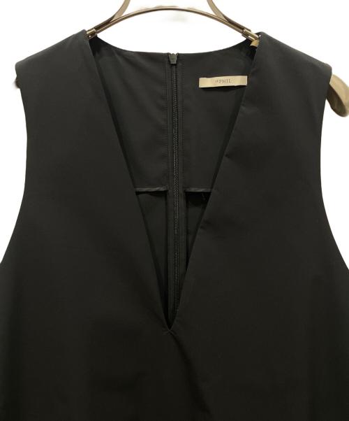 LE PHIL（ル フィル）LE PHIL (ル フィル) ポリエステルツイルジャンパースカート グレー サイズ:XSの古着・服飾アイテム