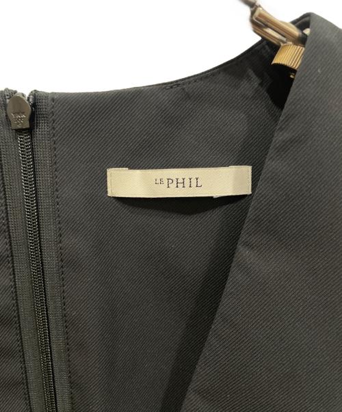 LE PHIL（ル フィル）LE PHIL (ル フィル) ポリエステルツイルジャンパースカート グレー サイズ:XSの古着・服飾アイテム