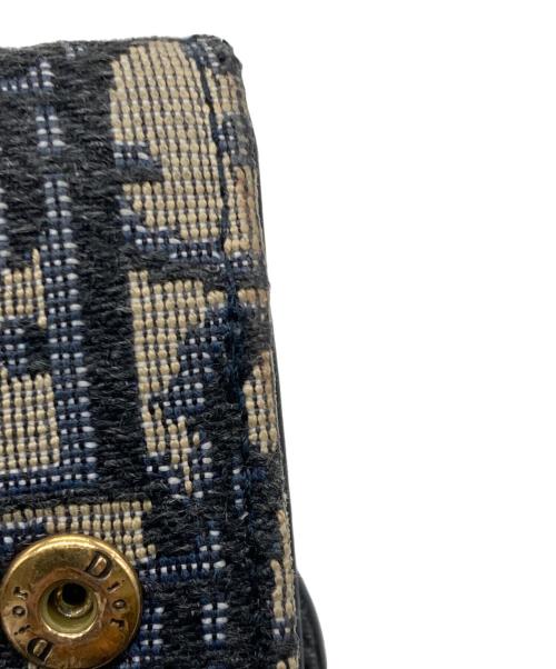 Christian Dior（クリスチャン ディオール）Christian Dior (クリスチャン ディオール) Saddle Lotus ウォレット/サドル ロータスウォレット　	トロッター ネイビーの古着・服飾アイテム