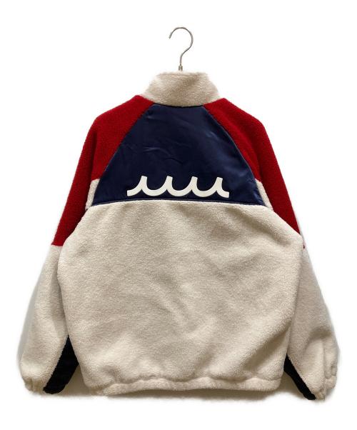 muta（ムータ）muta (ムータ) 切替フリースジャケット ベージュ×ネイビー サイズ:SIZE 4の古着・服飾アイテム