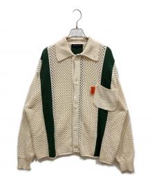 always out of stock（オールウェイズ アウト オブ ストック）の古着「STRIPED KNIT SHIRT」｜ベージュ