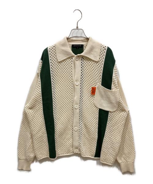 always out of stock（オールウェイズ アウト オブ ストック）Always Out Of Stock (オールウェイズ アウト オブ ストック) STRIPED KNIT SHIRT ベージュ サイズ:SIZE 1の古着・服飾アイテム