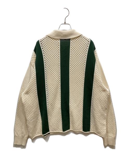 always out of stock（オールウェイズ アウト オブ ストック）Always Out Of Stock (オールウェイズ アウト オブ ストック) STRIPED KNIT SHIRT ベージュ サイズ:SIZE 1の古着・服飾アイテム