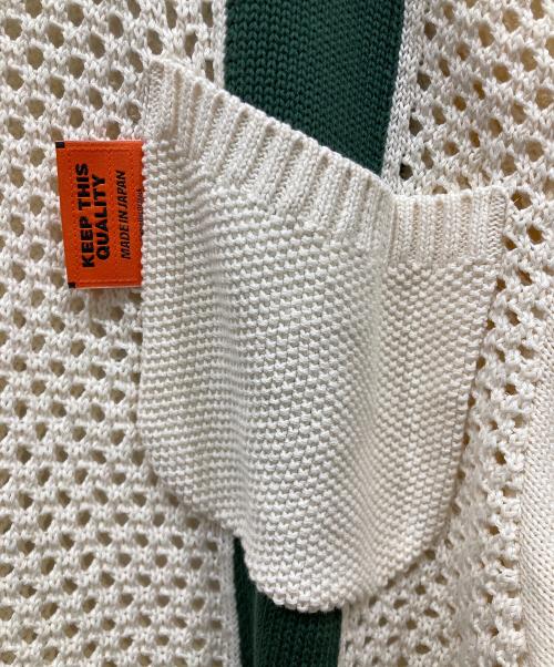 always out of stock（オールウェイズ アウト オブ ストック）Always Out Of Stock (オールウェイズ アウト オブ ストック) STRIPED KNIT SHIRT ベージュ サイズ:SIZE 1の古着・服飾アイテム