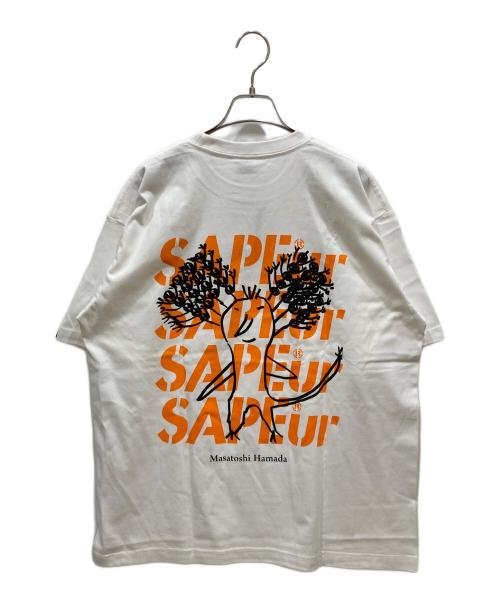 SAPEur（サプール）SAPEur (サプール) 浜田雅功 (ハマダマサトシ) プリントTシャツ ホワイト サイズ:SIZE L 未使用品の古着・服飾アイテム
