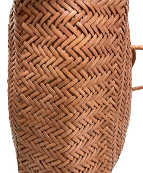 DRAGON（ドラゴン）DRAGON (ドラゴン) レザーメッシュトートバッグ ブラウンの古着・服飾アイテム