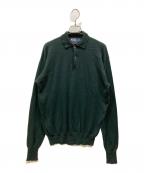 POLO RALPH LAURENポロ・ラルフローレン）の古着「カシミヤニットポロ」｜グリーン