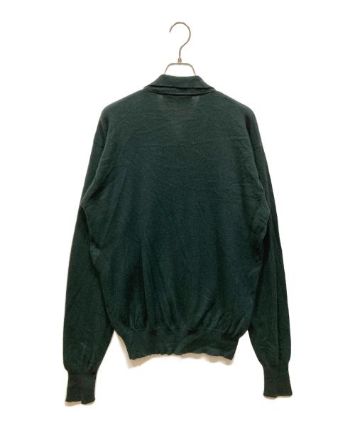POLO RALPH LAUREN（ポロ・ラルフローレン）POLO RALPH LAUREN (ポロ・ラルフローレン) カシミヤニットポロ グリーン サイズ:SIZE Lの古着・服飾アイテム