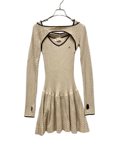 ANDMARY（アンドマリー）ANDMARY (アンドマリー) Nana cable flare mini dress ベージュ サイズ:SIZE Freeの古着・服飾アイテム