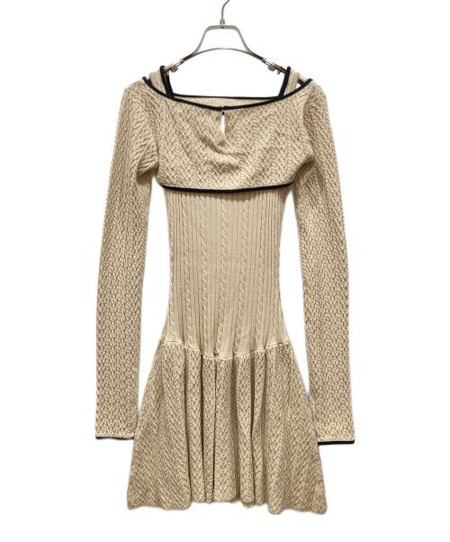 ANDMARY（アンドマリー）ANDMARY (アンドマリー) Nana cable flare mini dress ベージュ サイズ:SIZE Freeの古着・服飾アイテム