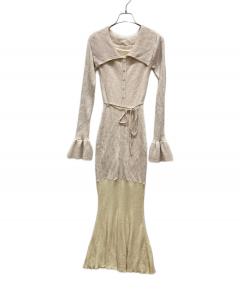 中古・古着通販】ANDMARY (アンドマリー) Baby slit mini dress グレー