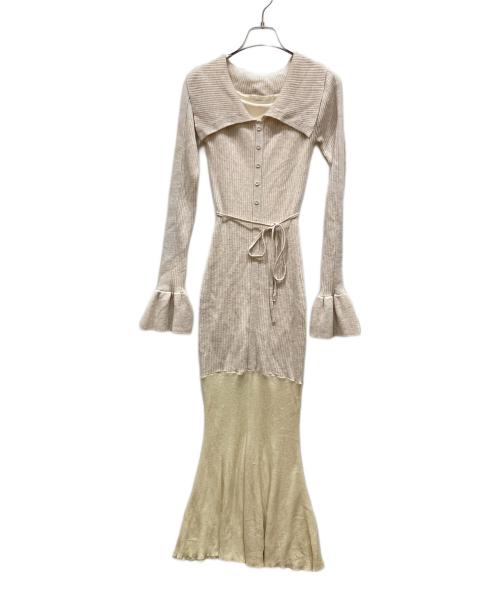 ANDMARY（アンドマリー）ANDMARY (アンドマリー) emma silky dress ベージュ サイズ:SIZE Freeの古着・服飾アイテム