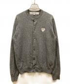 PLAY COMME des GARCONSプレイコムデギャルソン）の古着「Round Neck Cardigan」｜グレー