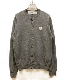 PLAY COMME des GARCONS（プレイコムデギャルソン）の古着「Round Neck Cardigan」｜グレー