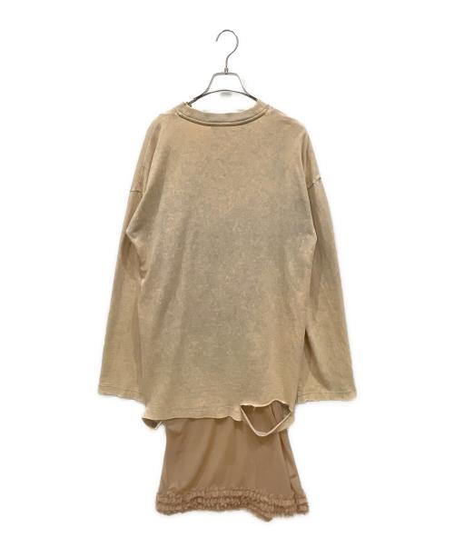 Acne studios（アクネ ストゥディオズ）ACNE STUDIOS (アクネ ストゥディオズ) ダメージ加工セットアップワンピース ベージュ サイズ:XLの古着・服飾アイテム