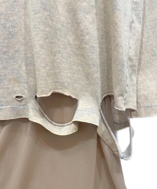 Acne studios（アクネ ストゥディオズ）ACNE STUDIOS (アクネ ストゥディオズ) ダメージ加工セットアップワンピース ベージュ サイズ:XLの古着・服飾アイテム