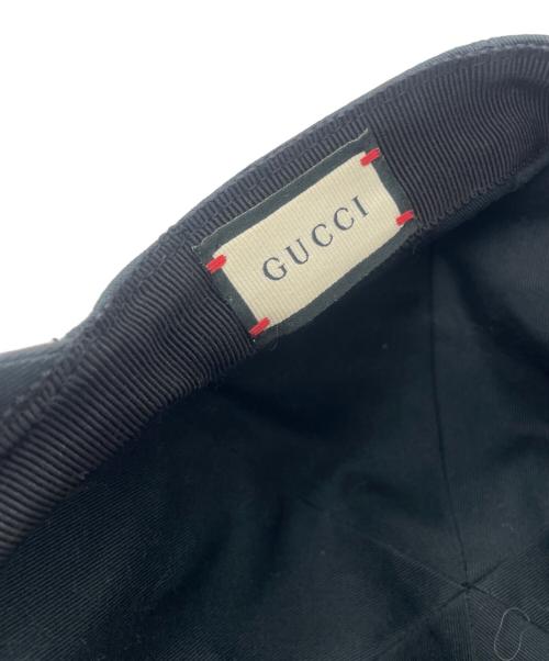 GUCCI（グッチ）GUCCI (グッチ) 刺繍キャップ グレー サイズ:Ⅼの古着・服飾アイテム