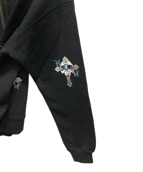 unknown（アンノーン）Unknown (アンノーン) ラインストーン ジップアップパーカー ブラック サイズ:SIZE S 未使用品の古着・服飾アイテム