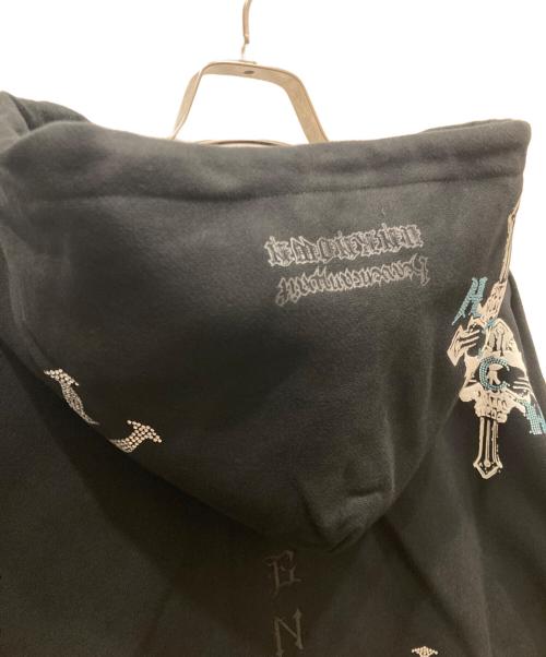 unknown（アンノーン）Unknown (アンノーン) ラインストーン ジップアップパーカー ブラック サイズ:SIZE S 未使用品の古着・服飾アイテム