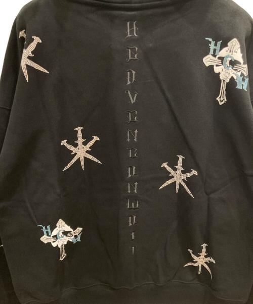unknown（アンノーン）Unknown (アンノーン) ラインストーン ジップアップパーカー ブラック サイズ:SIZE S 未使用品の古着・服飾アイテム