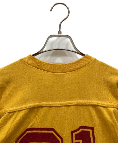 DISNEY（ディズニー）Disney (ディズニー) フットボールTシャツ イエロー サイズ:SIZE Sの古着・服飾アイテム