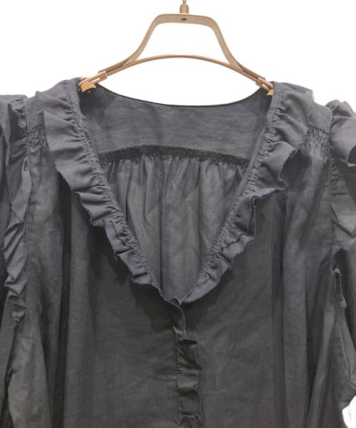 IENA（イエナ）IENA (イエナ) コットンシュリンクフリルブラウス ブラック サイズ:不明の古着・服飾アイテム