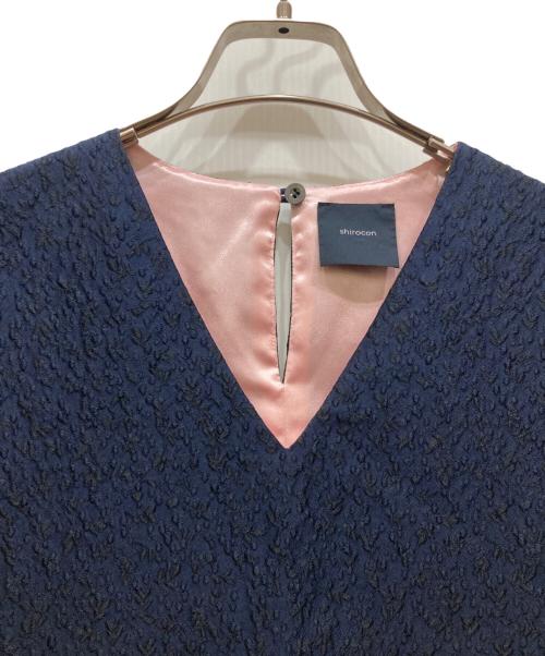 YORI（ヨリ）YORI (ヨリ) ミモザショートブラウス ネイビー サイズ:SIZE 34の古着・服飾アイテム