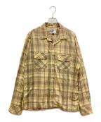 Engineered Garmentsエンジニアド ガーメンツ）の古着「長袖オープンカラーチェックシャツ」｜ベージュ