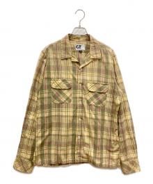 Engineered Garments（エンジニアド ガーメンツ）の古着「長袖オープンカラーチェックシャツ」｜ベージュ