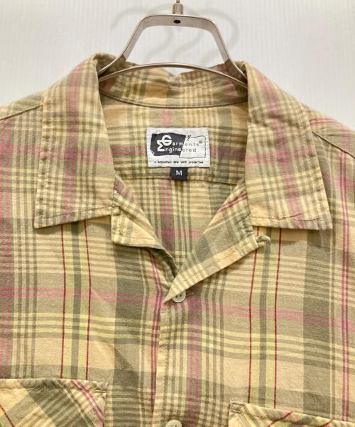 Engineered Garments（エンジニアド ガーメンツ）Engineered Garments (エンジニアド ガーメンツ) 長袖オープンカラーチェックシャツ ベージュ サイズ:SIZE Mの古着・服飾アイテム