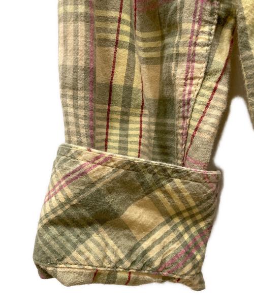 Engineered Garments（エンジニアド ガーメンツ）Engineered Garments (エンジニアド ガーメンツ) 長袖オープンカラーチェックシャツ ベージュ サイズ:SIZE Mの古着・服飾アイテム