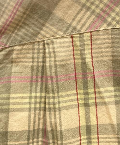 Engineered Garments（エンジニアド ガーメンツ）Engineered Garments (エンジニアド ガーメンツ) 長袖オープンカラーチェックシャツ ベージュ サイズ:SIZE Mの古着・服飾アイテム