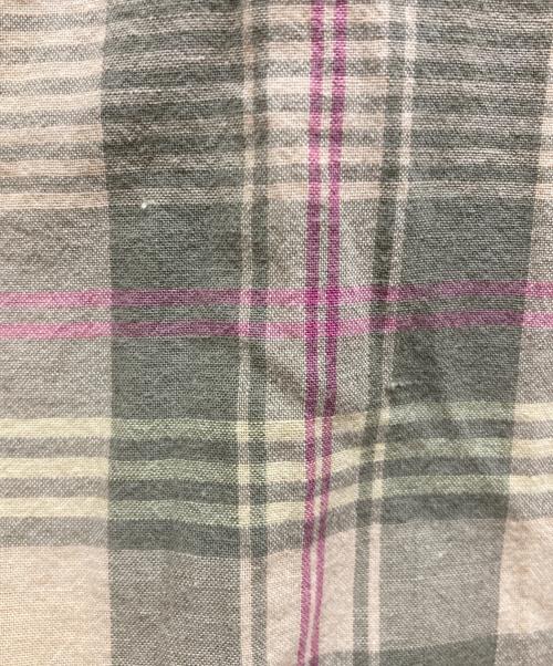 Engineered Garments（エンジニアド ガーメンツ）Engineered Garments (エンジニアド ガーメンツ) 長袖オープンカラーチェックシャツ ベージュ サイズ:SIZE Mの古着・服飾アイテム