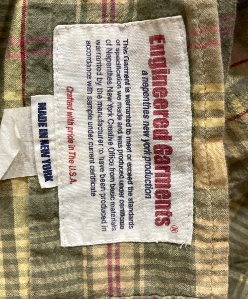 Engineered Garments（エンジニアド ガーメンツ）Engineered Garments (エンジニアド ガーメンツ) 長袖オープンカラーチェックシャツ ベージュ サイズ:SIZE Mの古着・服飾アイテム