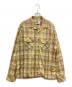 Engineered Garments（エンジニアド ガーメンツ）の古着「長袖オープンカラーチェックシャツ」｜ベージュ